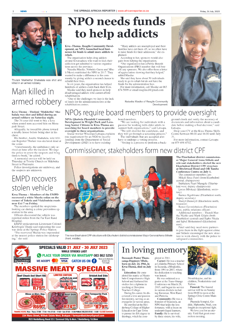 African Reporter 21 July 2023 page 2