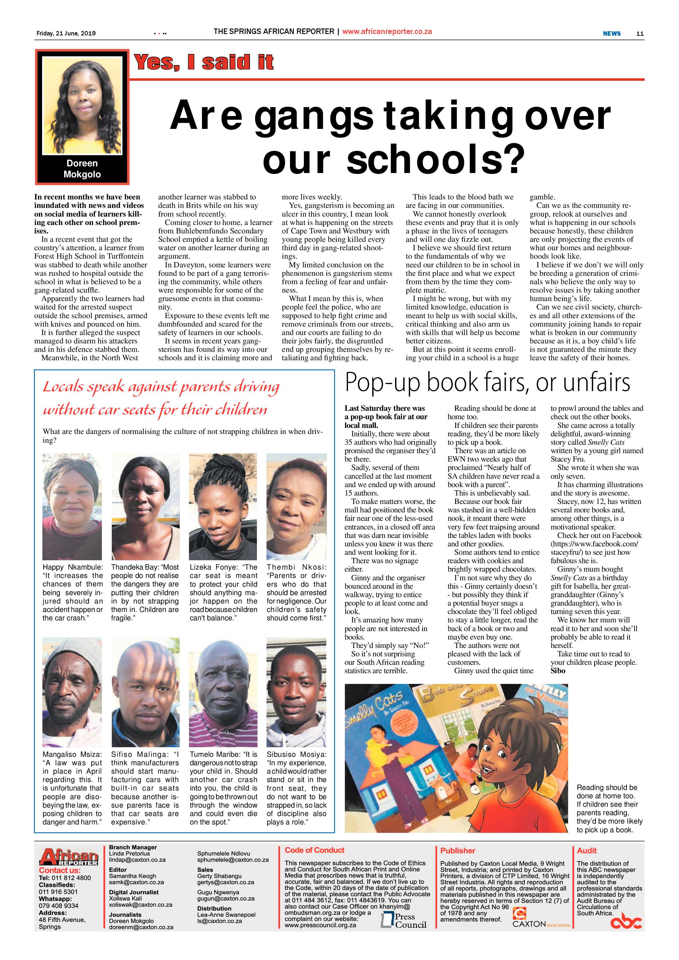 African Reporter 21 June 2019 page 11