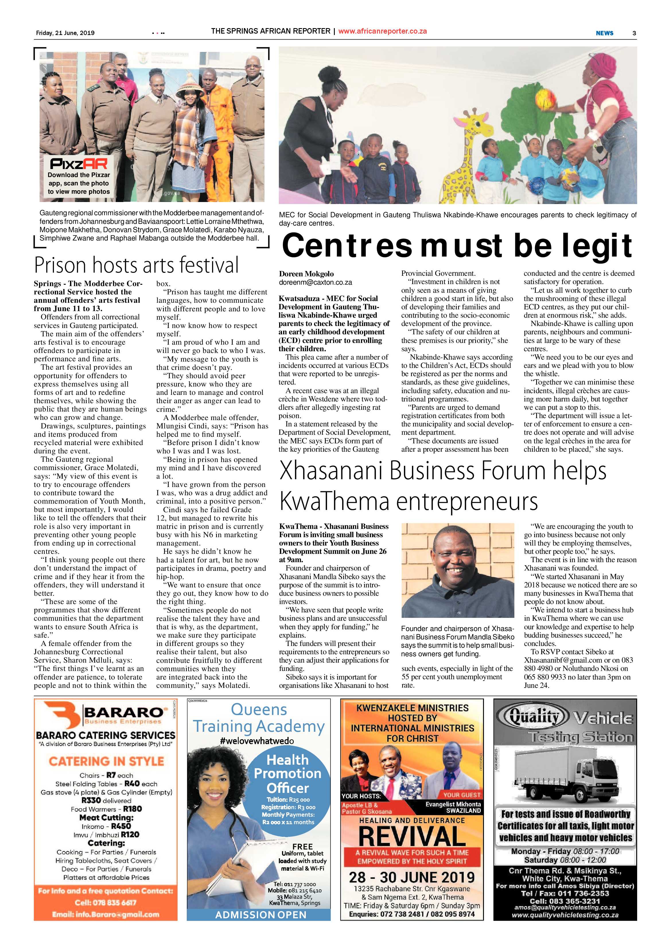 African Reporter 21 June 2019 page 3