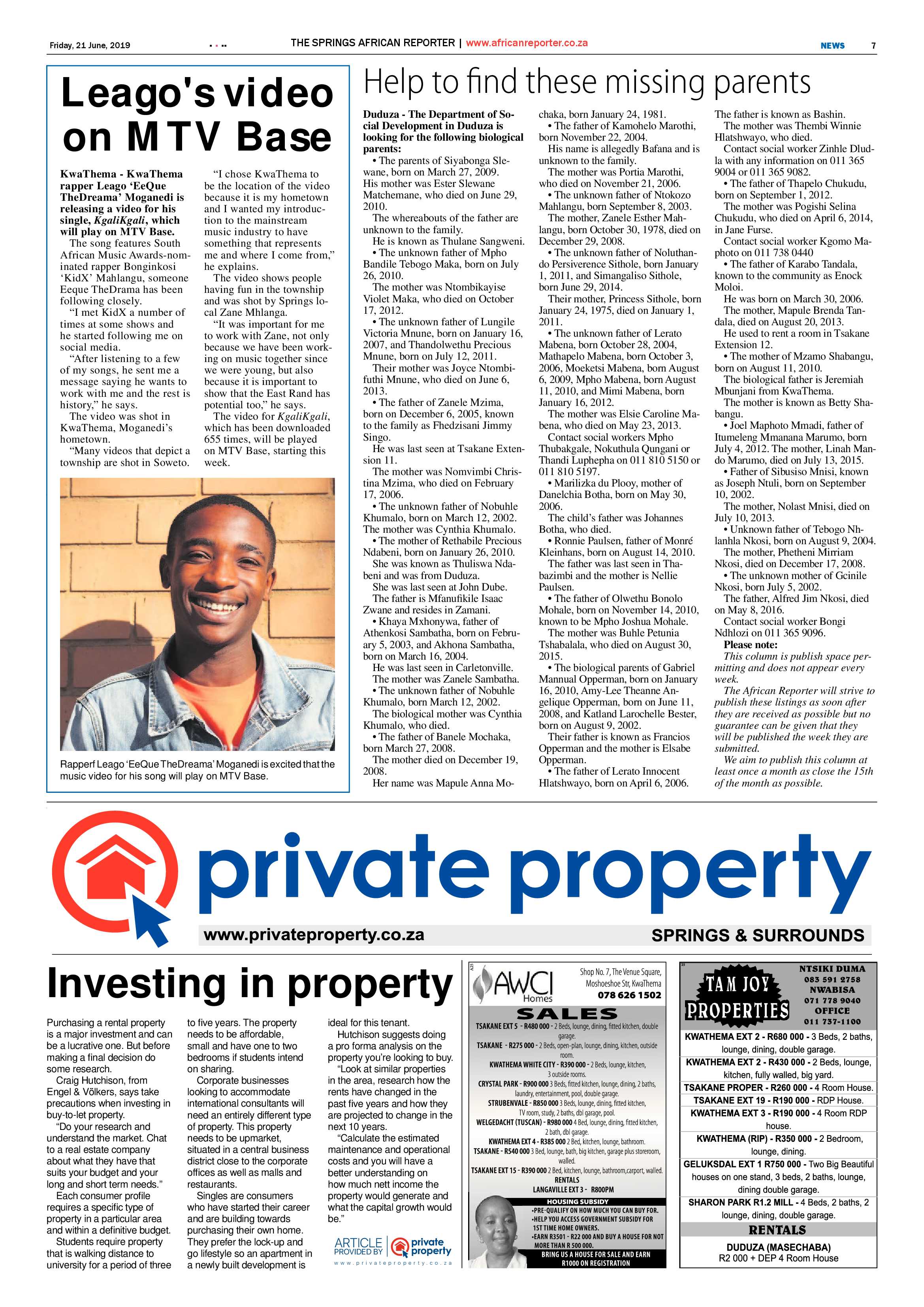 African Reporter 21 June 2019 page 7