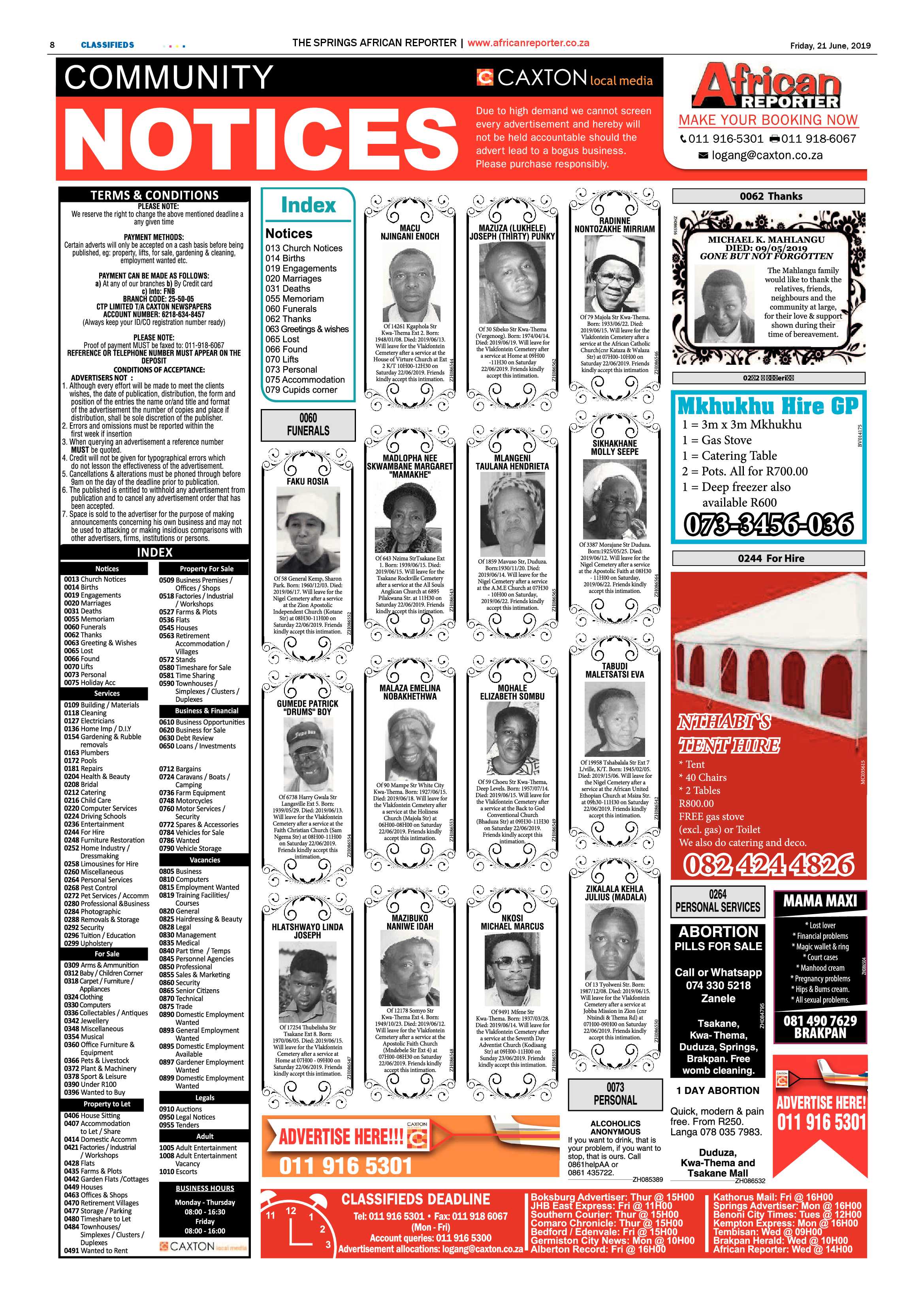 African Reporter 21 June 2019 page 8