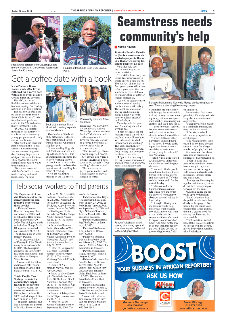 African Reporter 21 June 2024 page 7