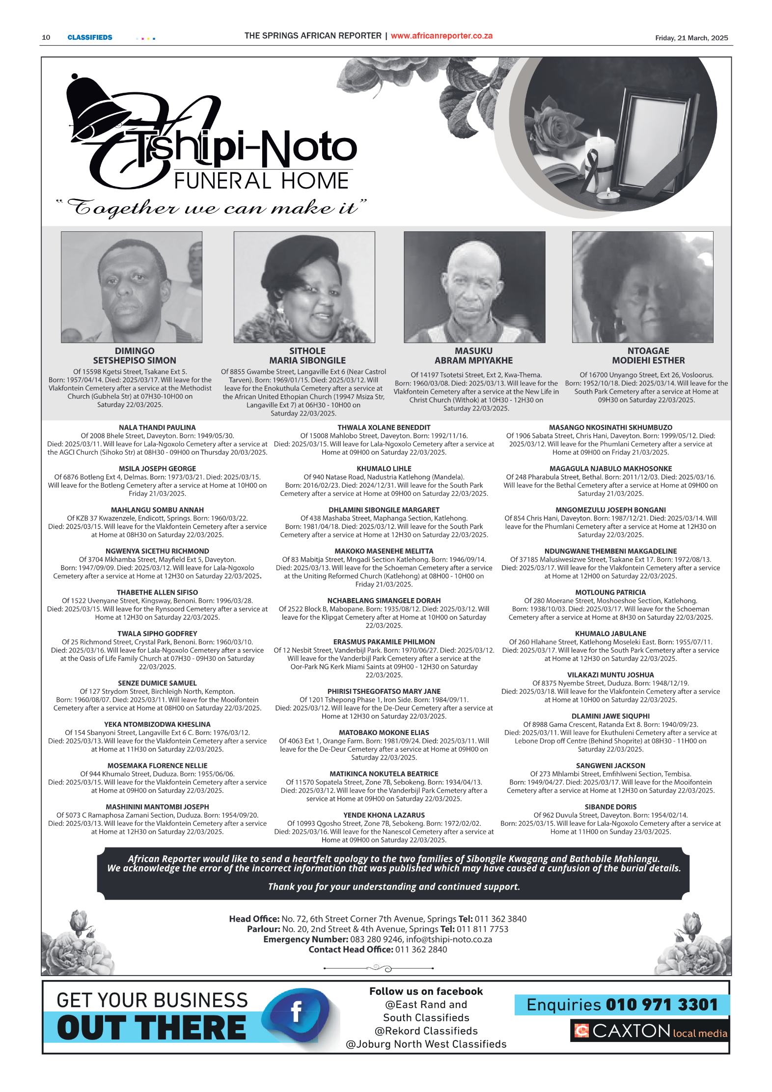 African Reporter 21 March 2025 page 10