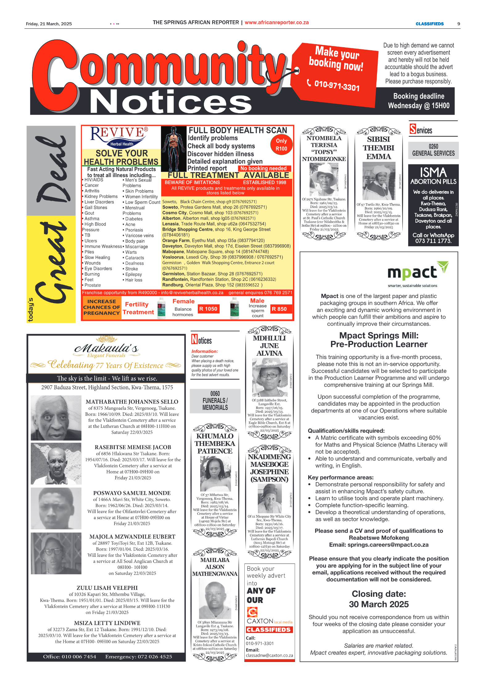 African Reporter 21 March 2025 page 9