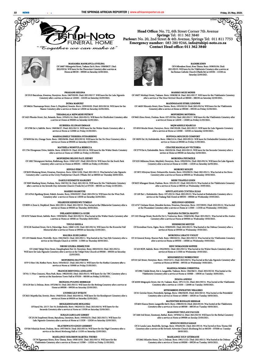 African Reporter 21 May 2021 page 10