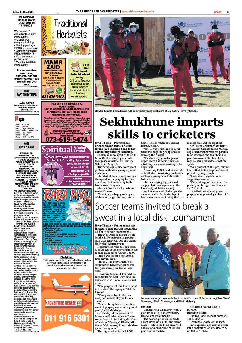 African Reporter 21 May 2021 page 11