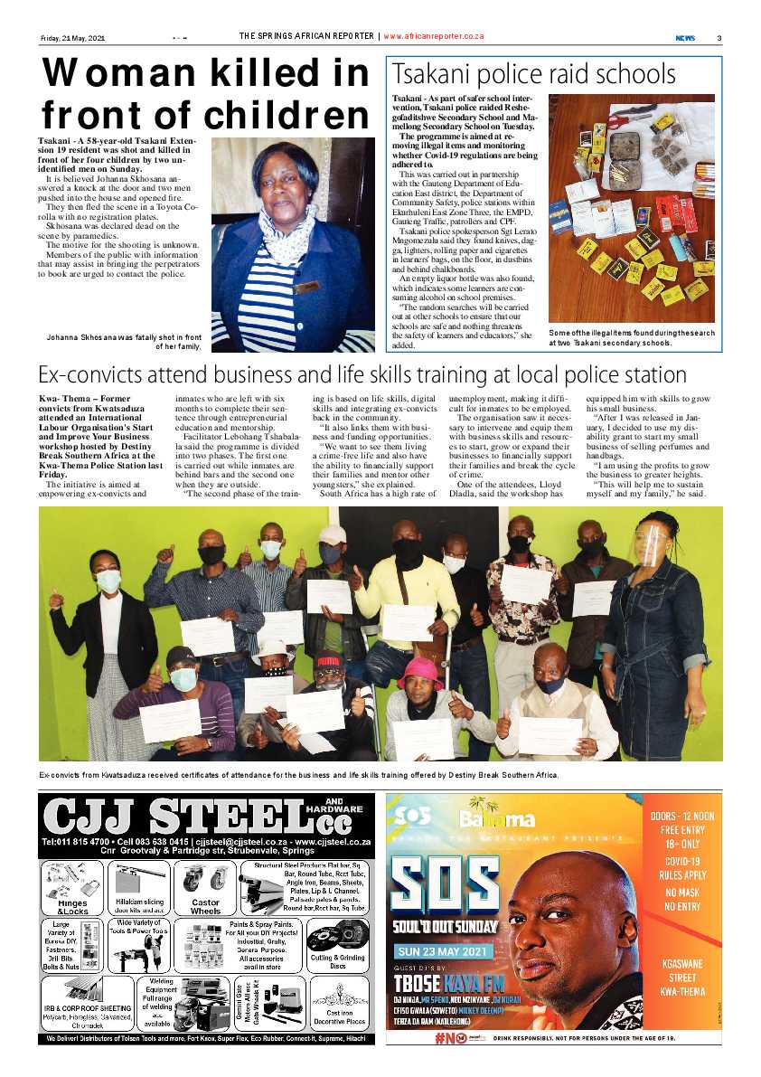African Reporter 21 May 2021 page 3