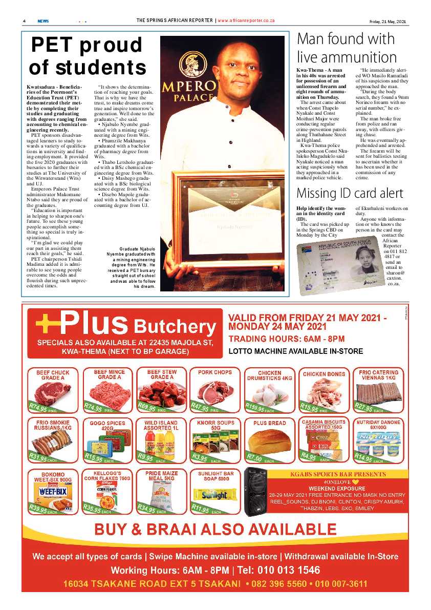 African Reporter 21 May 2021 page 4