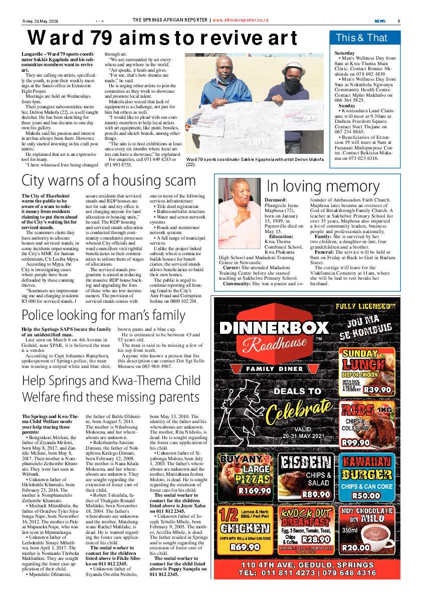 African Reporter 21 May 2021 page 5