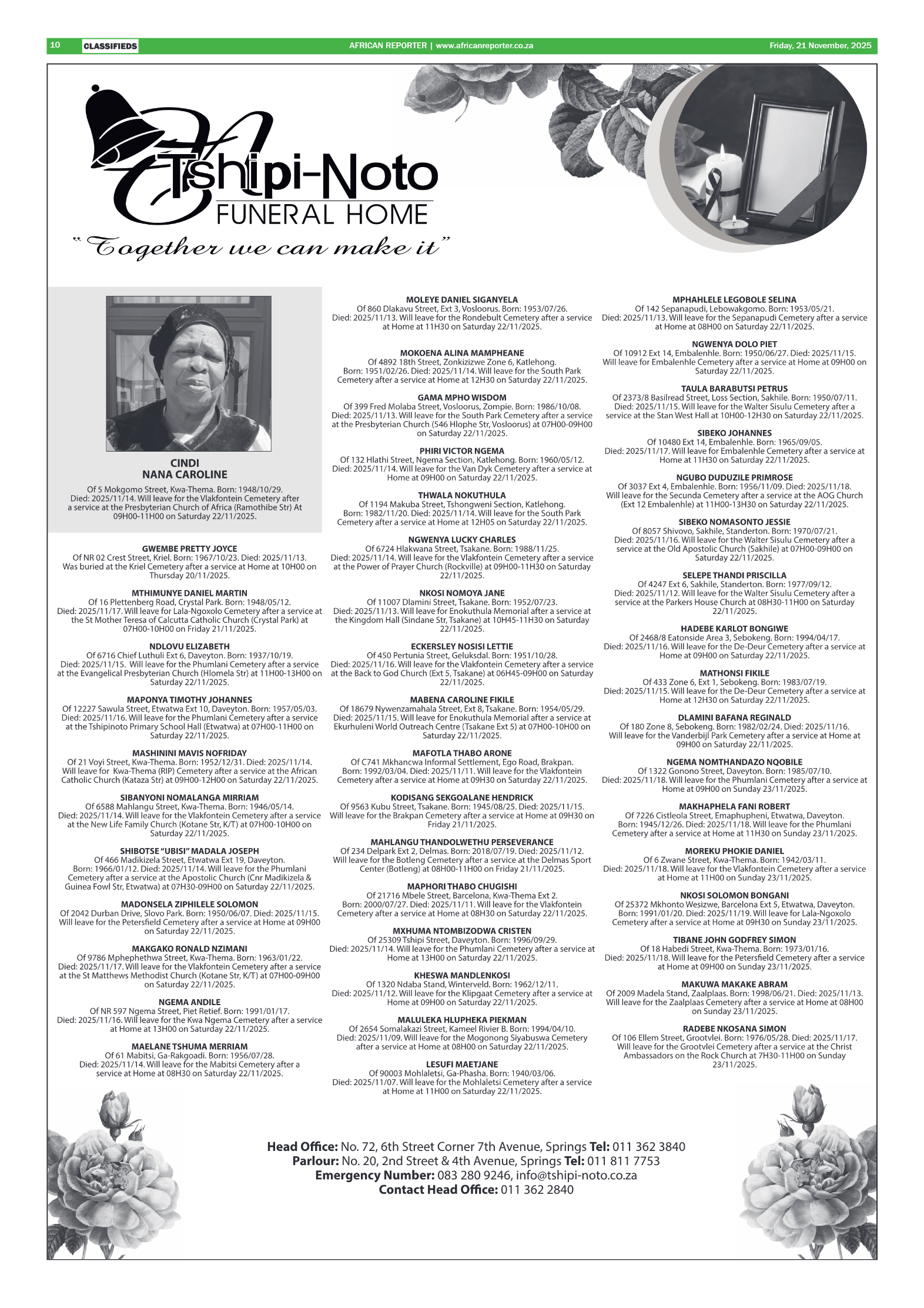 African Reporter 21 November 2025 page 10