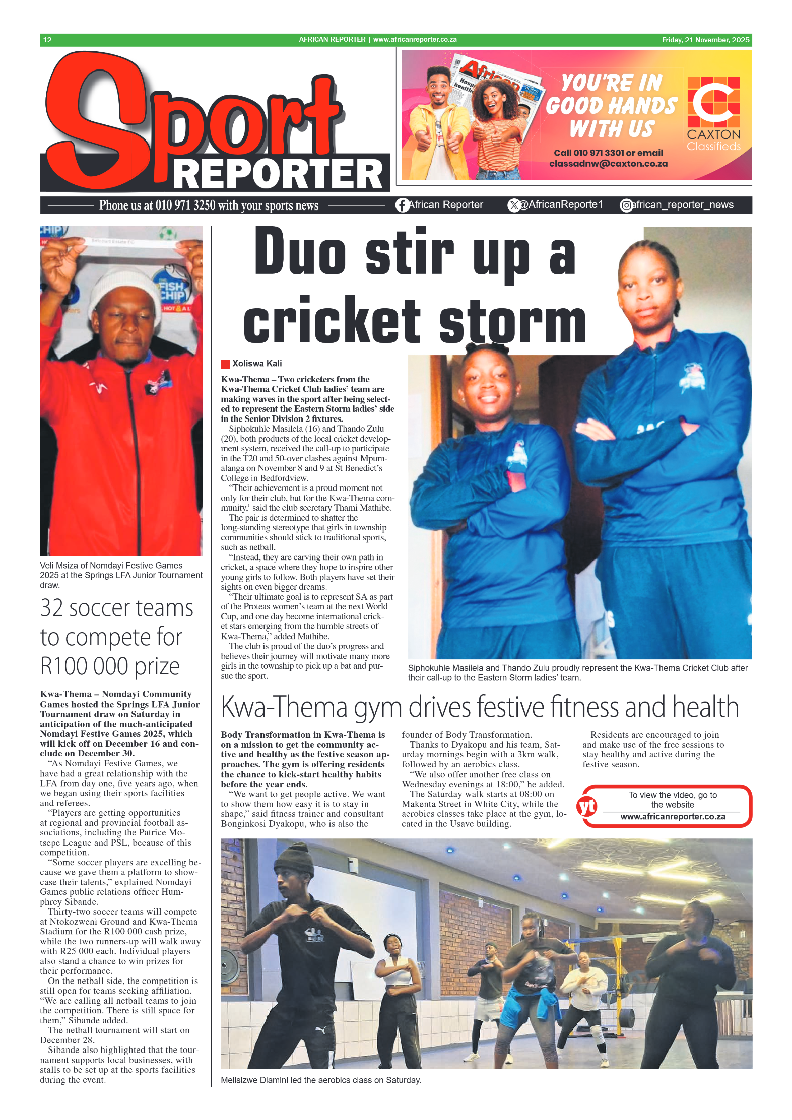 African Reporter 21 November 2025 page 12