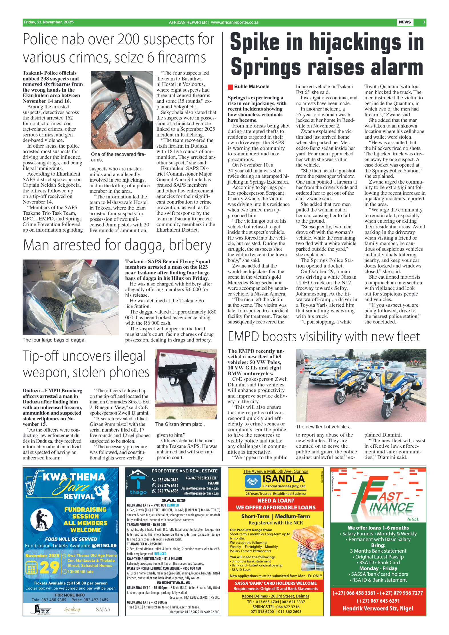 African Reporter 21 November 2025 page 3