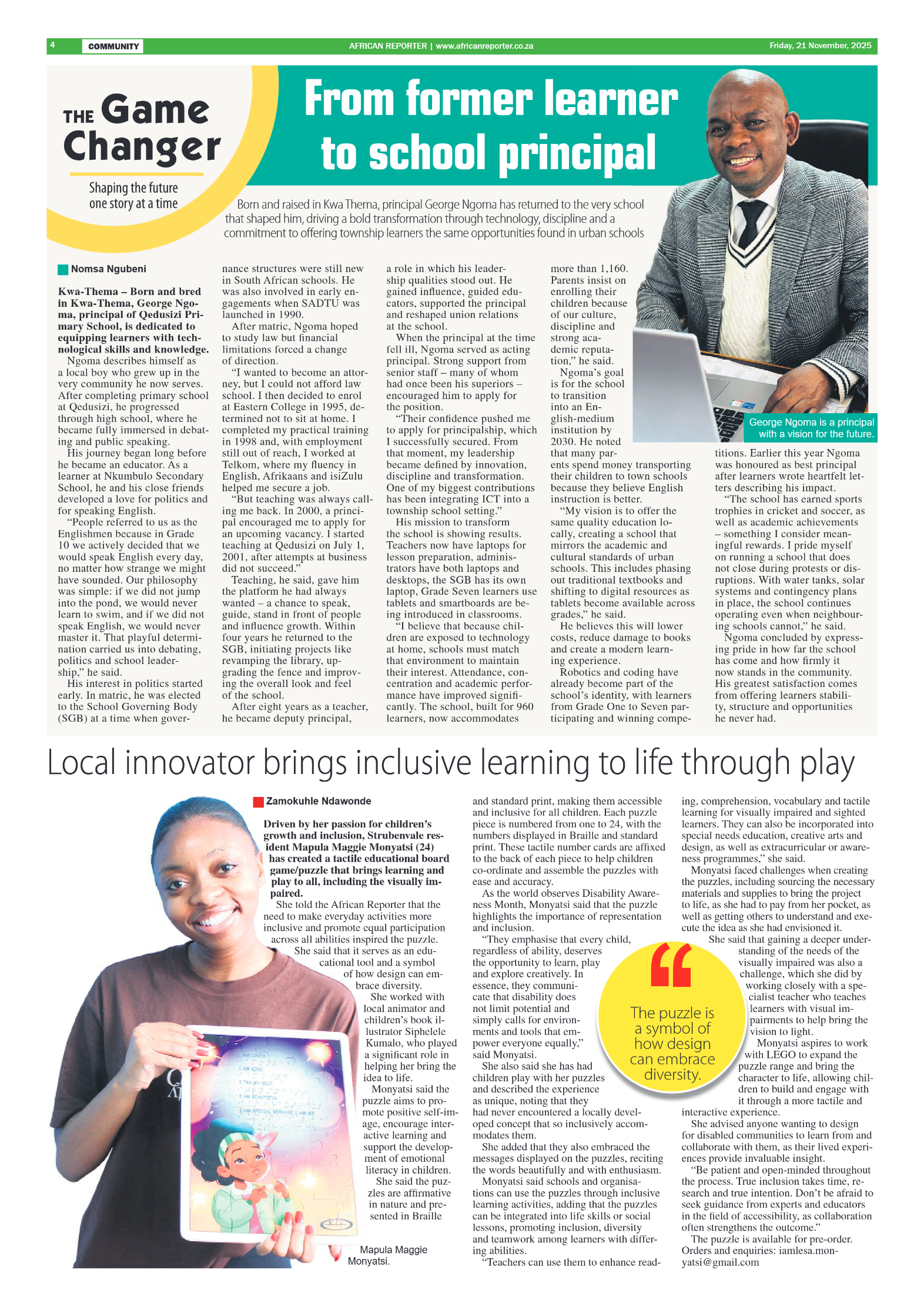 African Reporter 21 November 2025 page 4