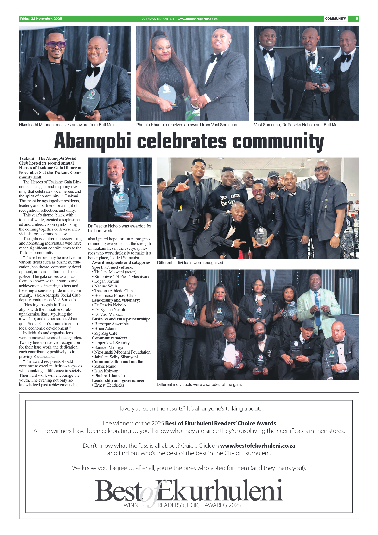African Reporter 21 November 2025 page 5