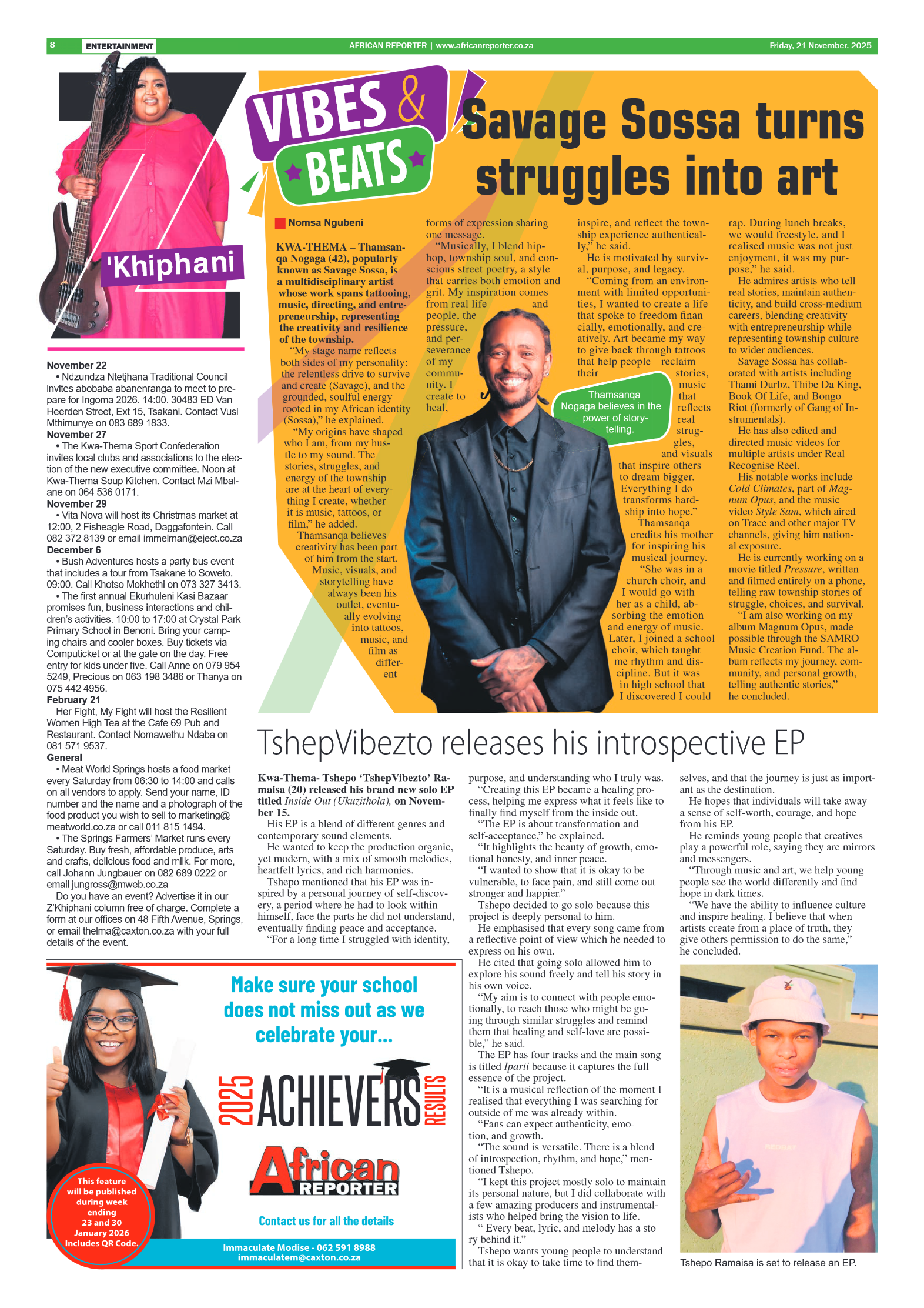 African Reporter 21 November 2025 page 8