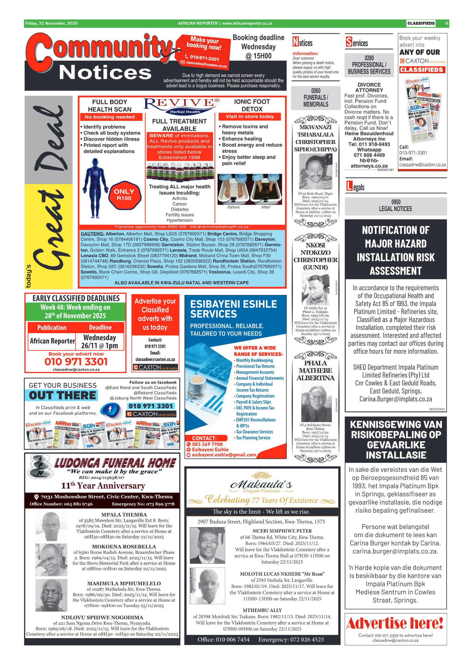 African Reporter 21 November 2025 page 9