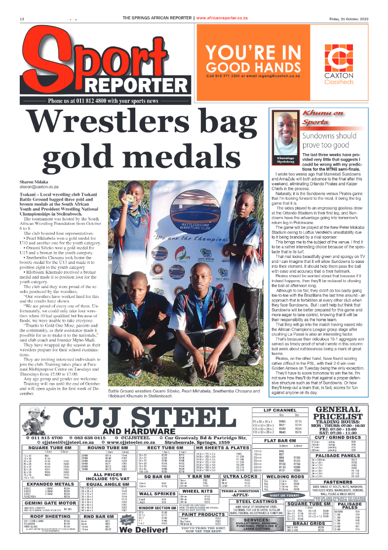 African Reporter 21 Oct 2022 page 12