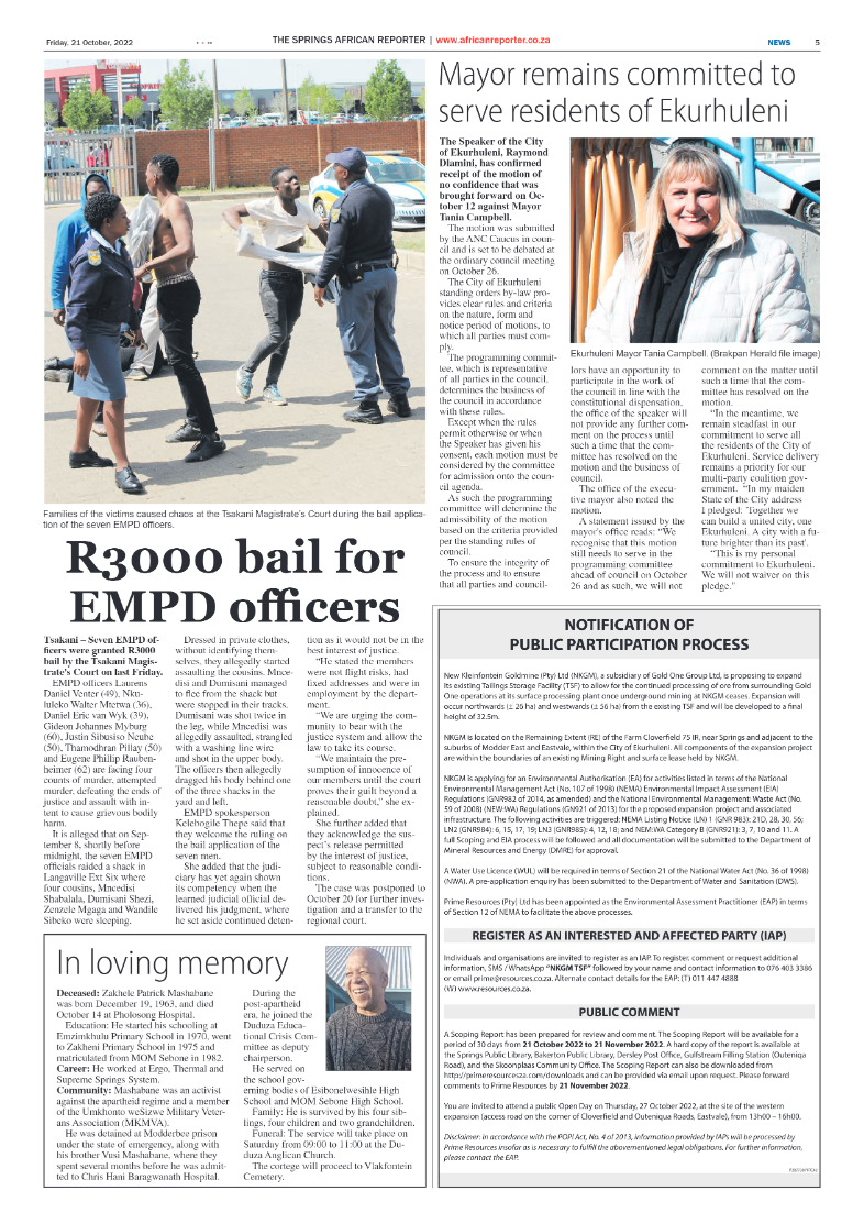 African Reporter 21 Oct 2022 page 5