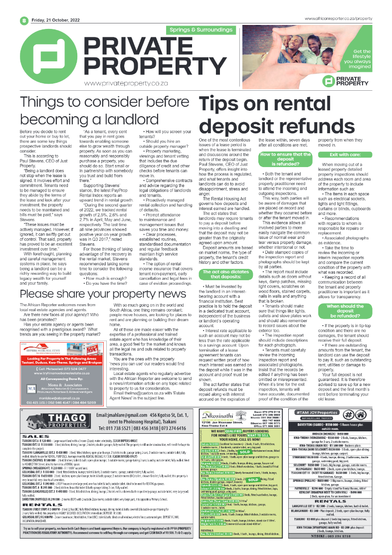 African Reporter 21 Oct 2022 page 8
