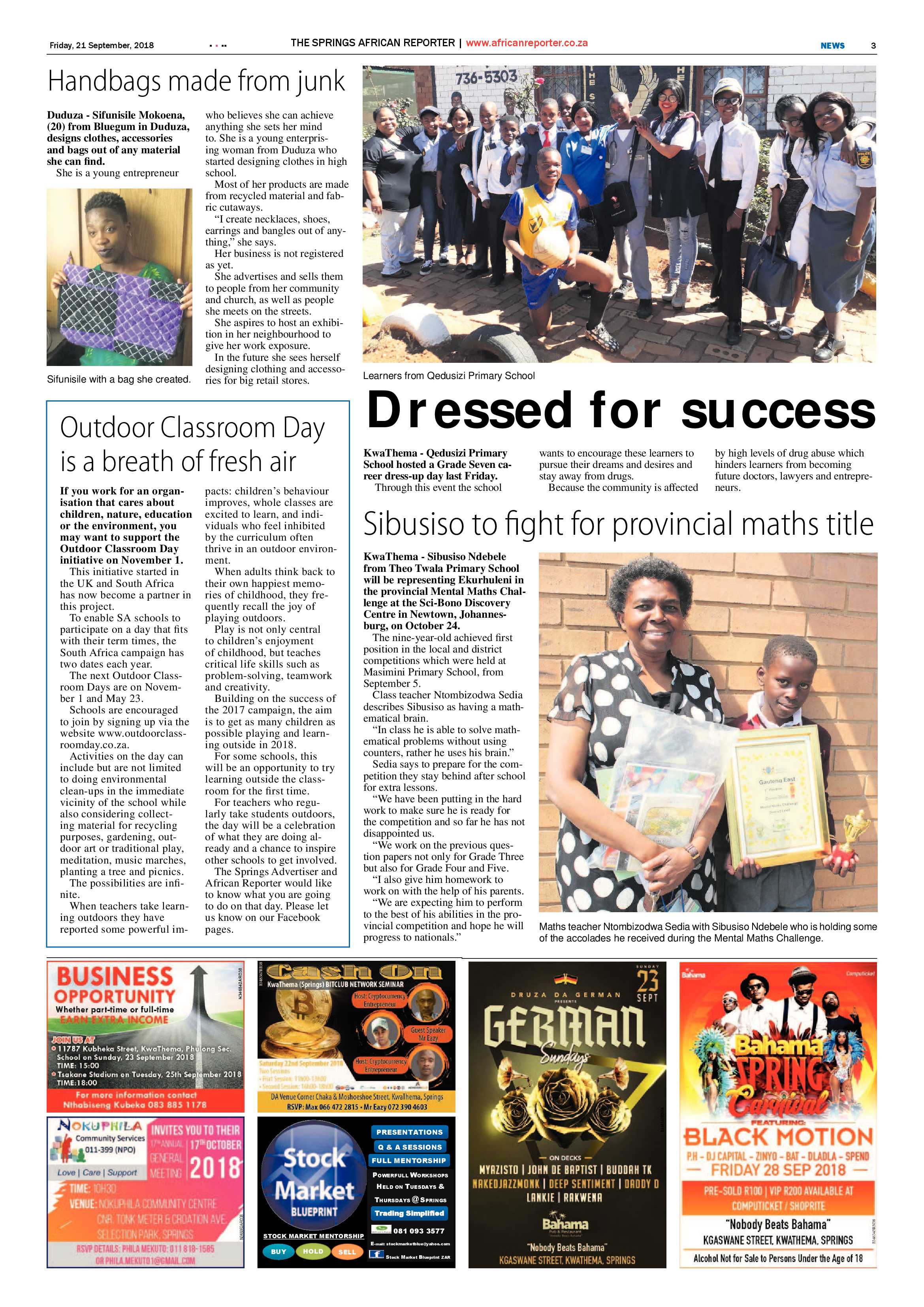 African Reporter 21 September 2018 page 3