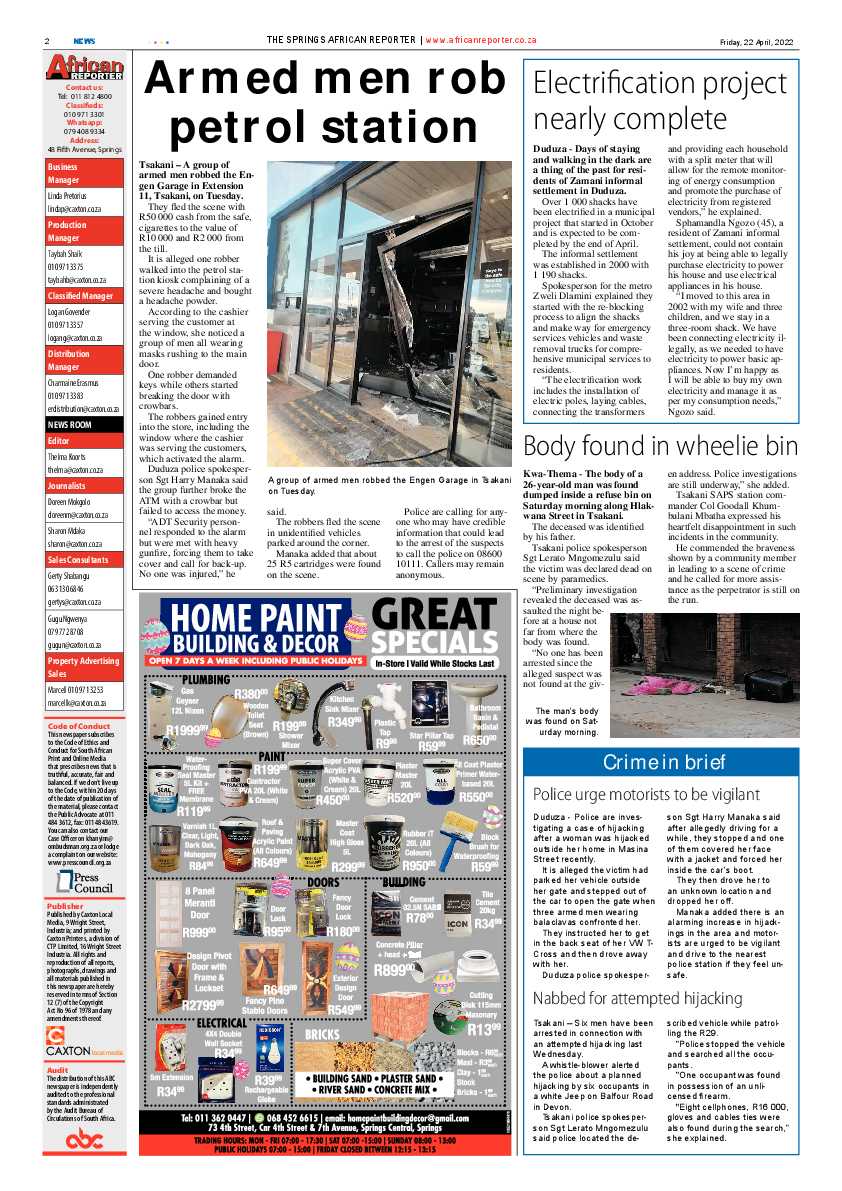 African Reporter 22 April 2022 page 2
