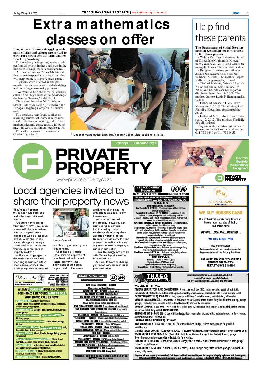 African Reporter 22 April 2022 page 5