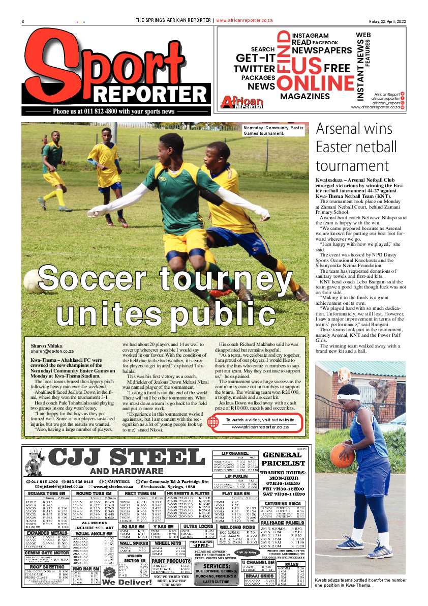 African Reporter 22 April 2022 page 8