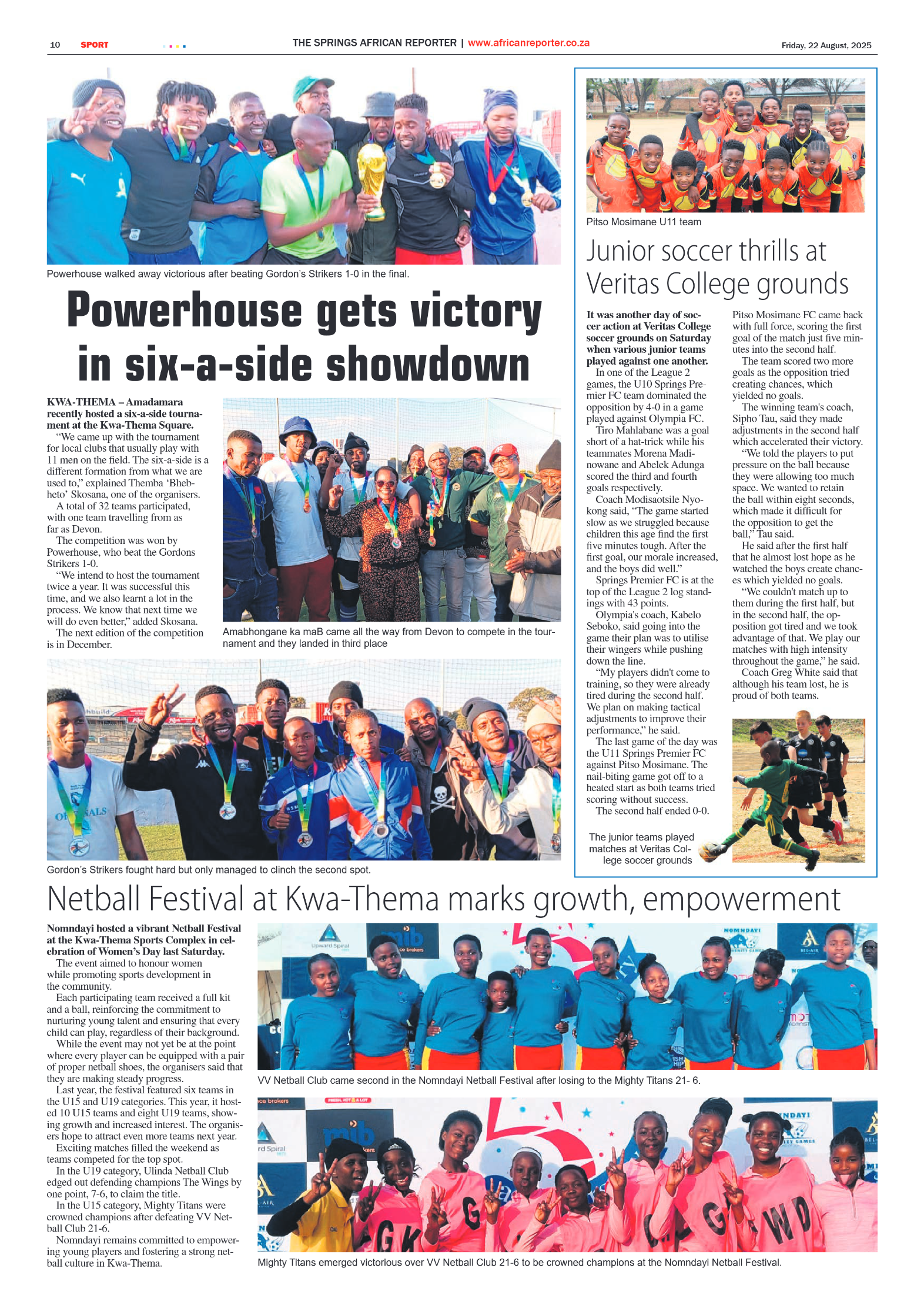 African Reporter 22 August 2025 page 10