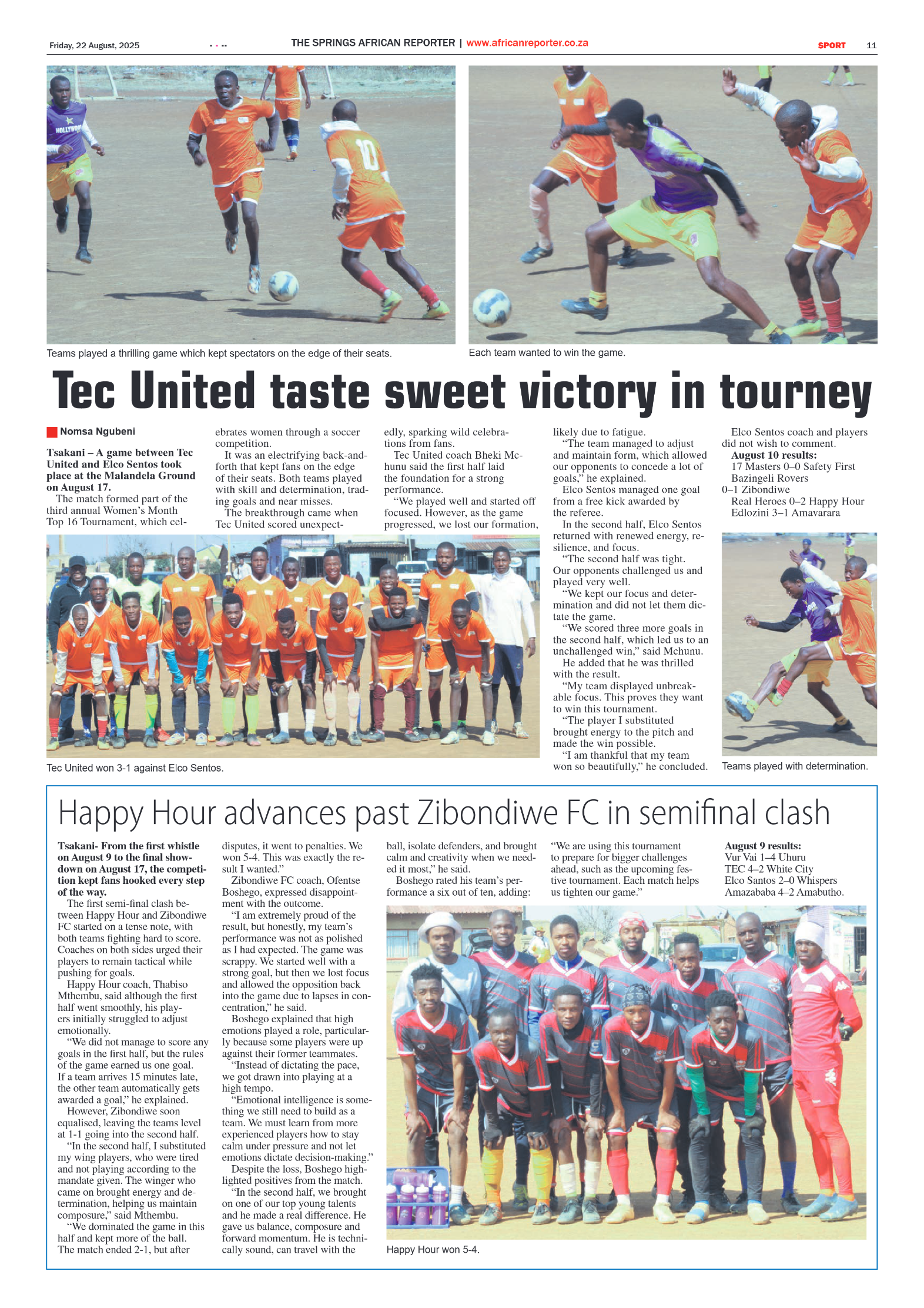 African Reporter 22 August 2025 page 11