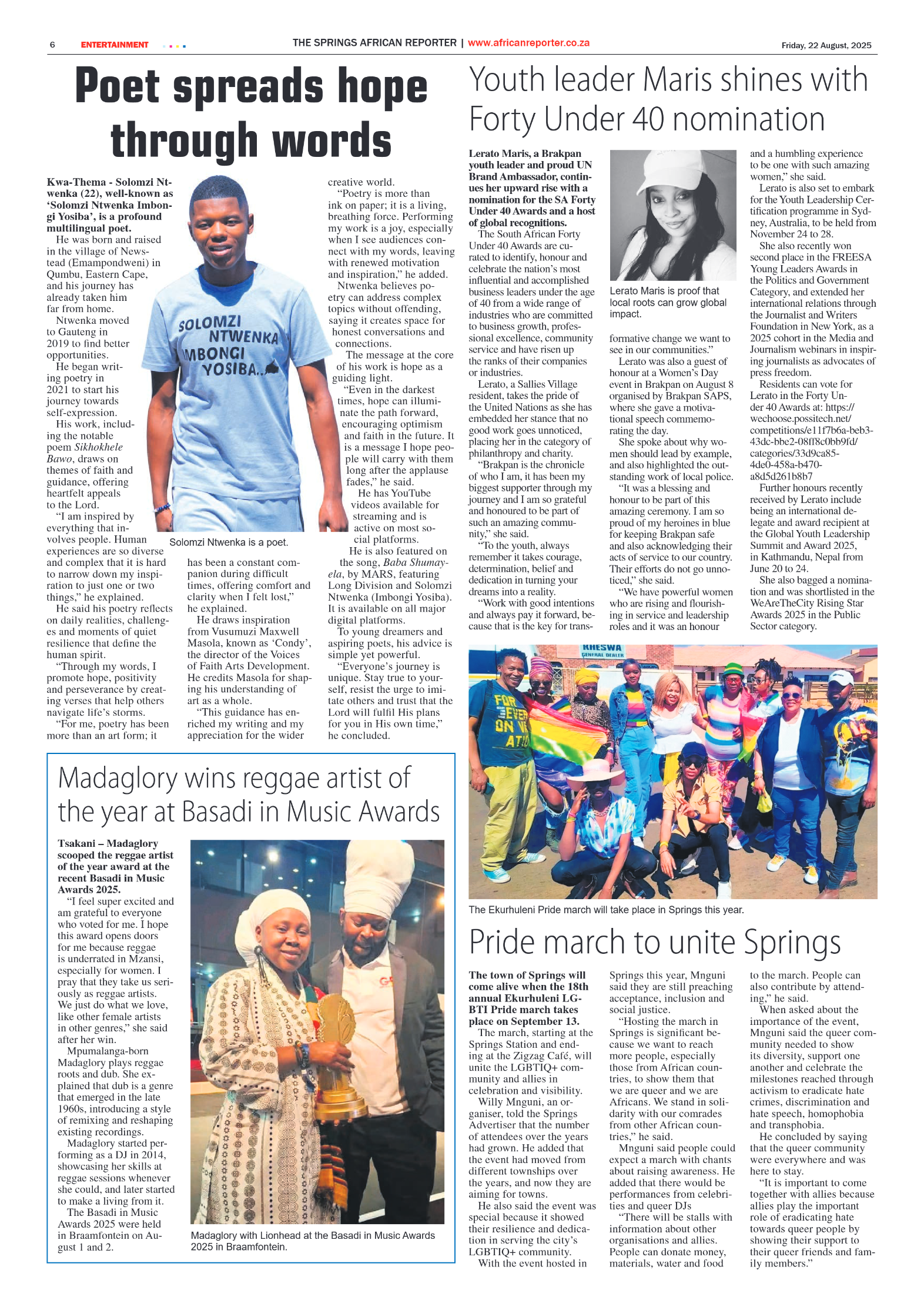 African Reporter 22 August 2025 page 6