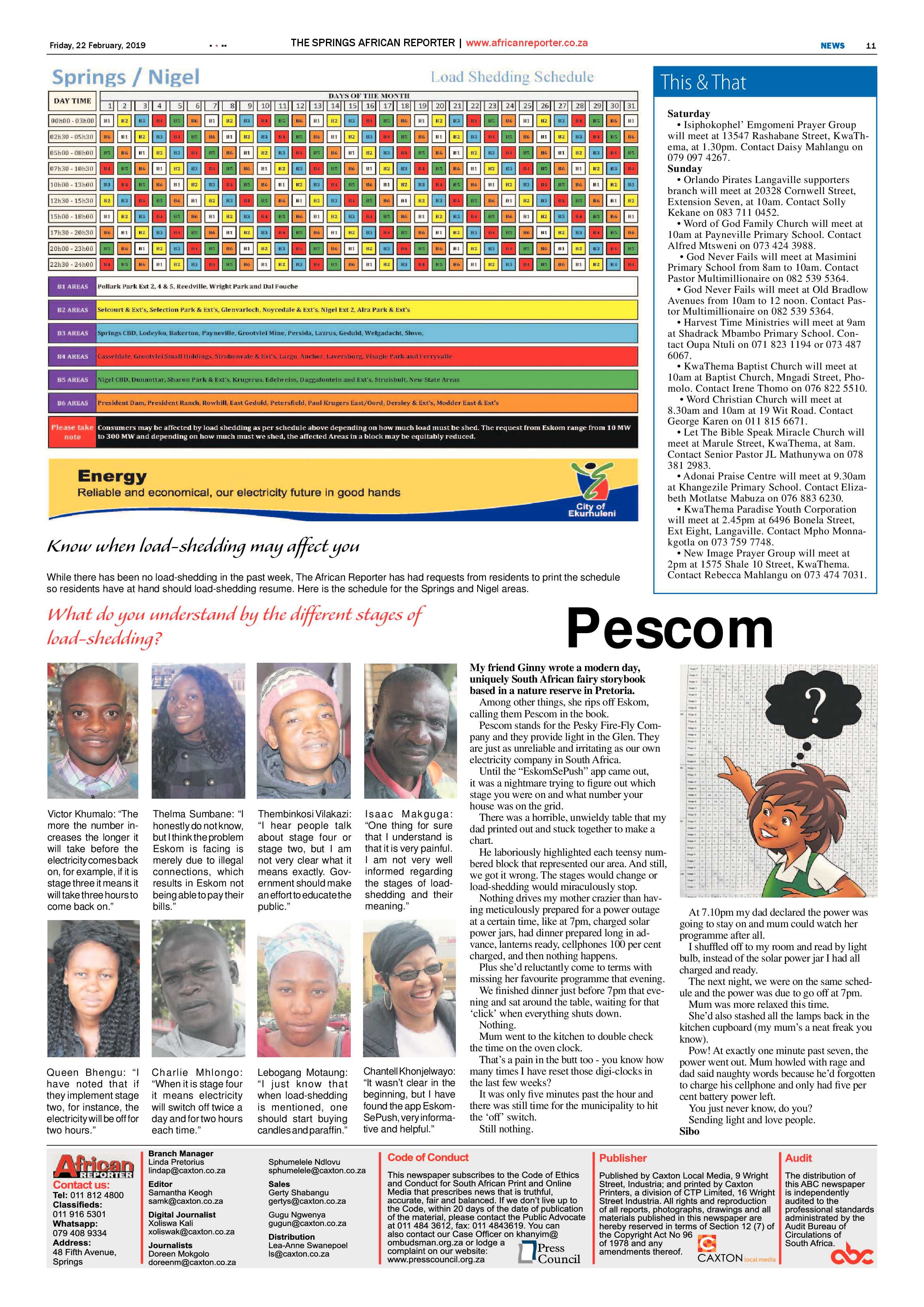 African Reporter 22 February 2019 page 11