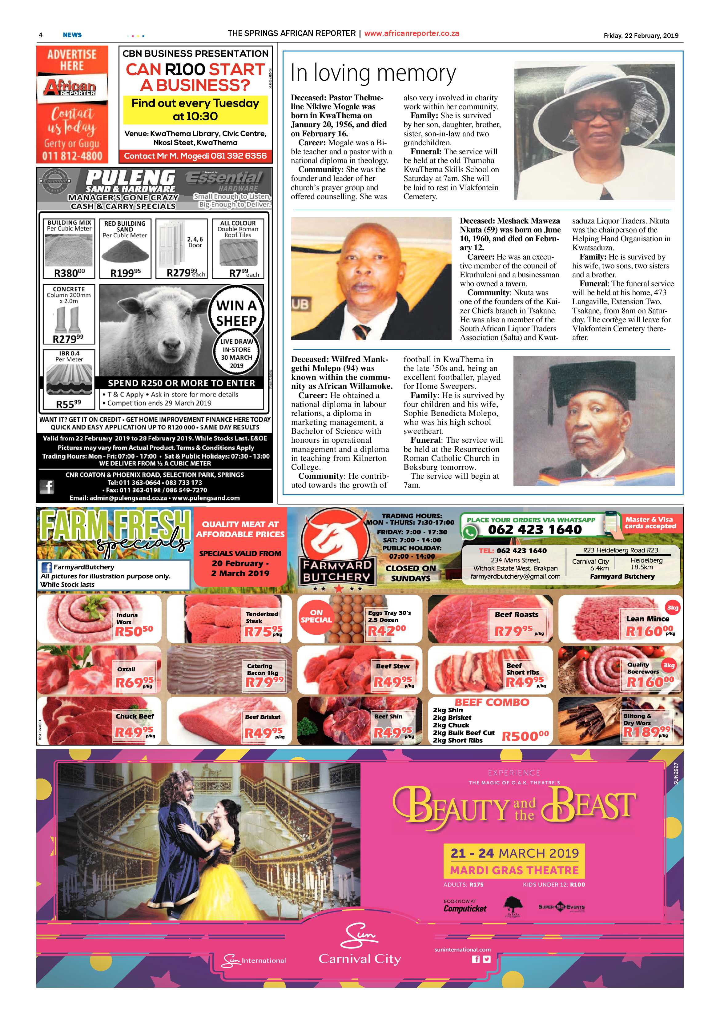 African Reporter 22 February 2019 page 4