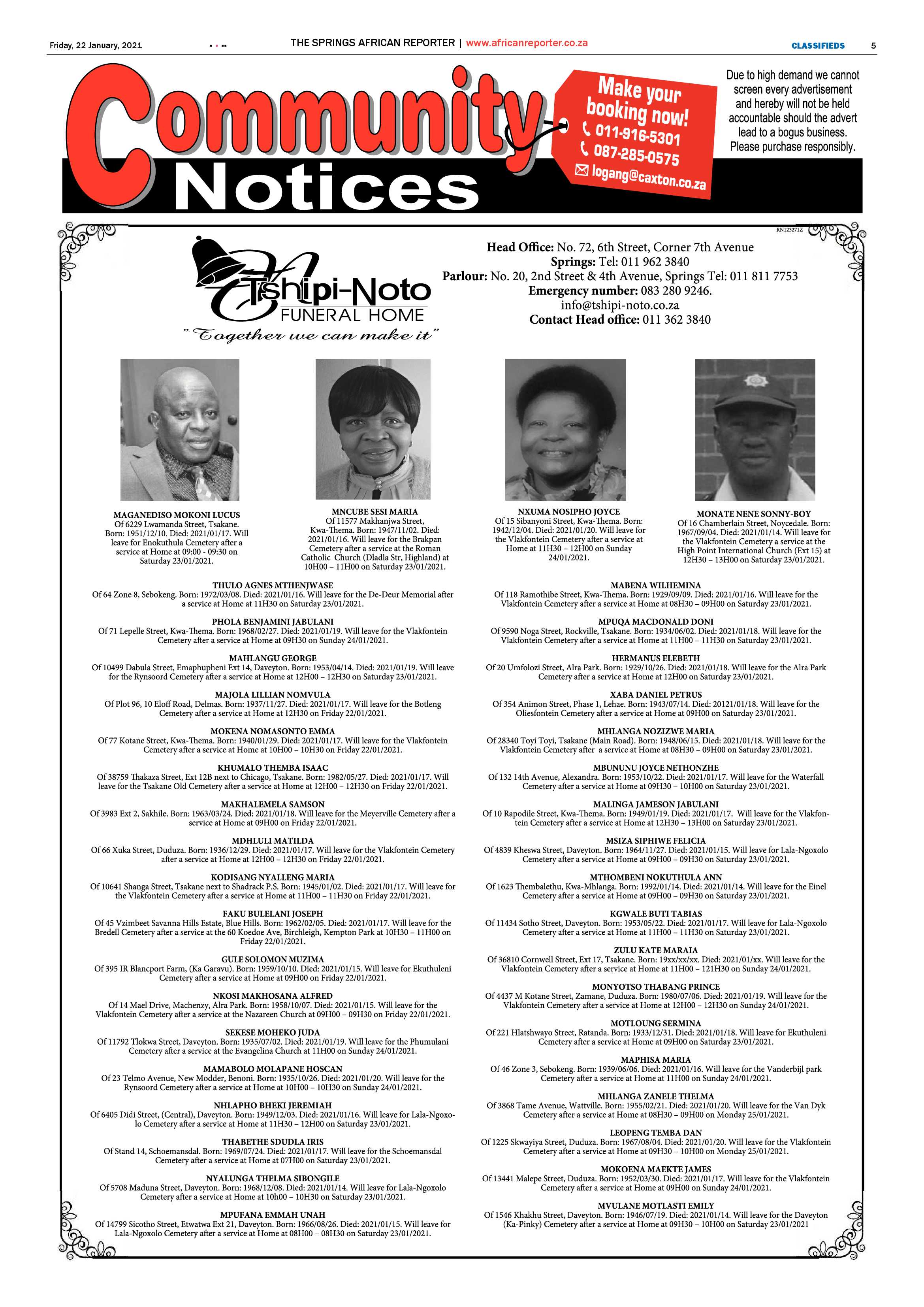 African Reporter 22 January 2021 page 5
