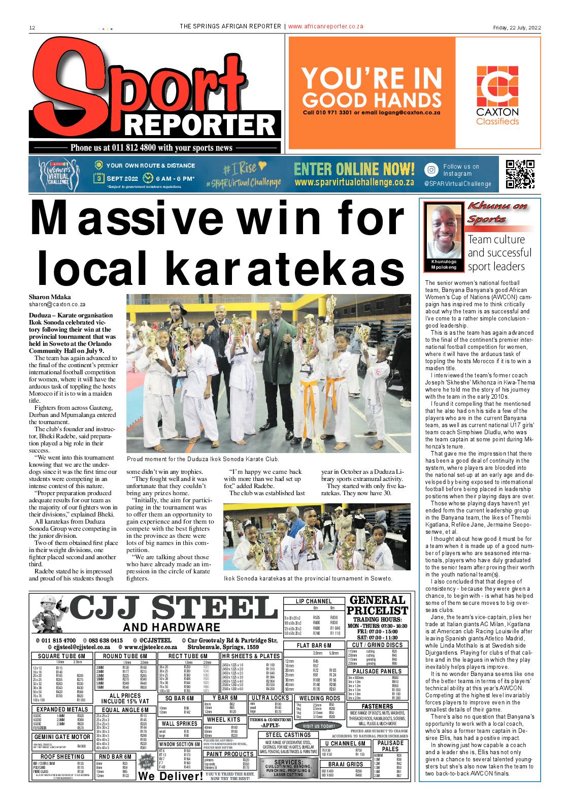 African Reporter 22 July 2022 page 12