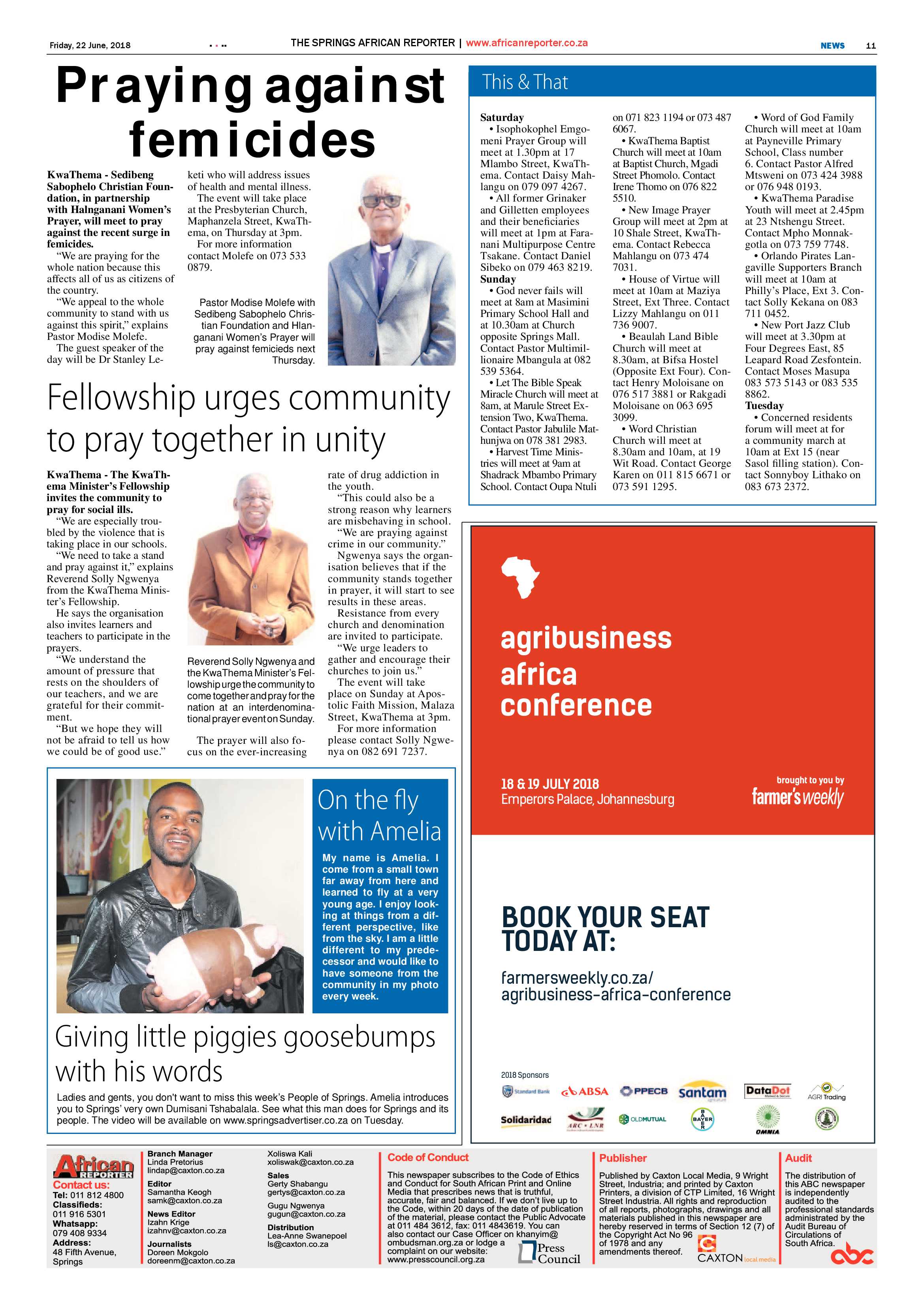 African Reporter 22 June 2018 page 11