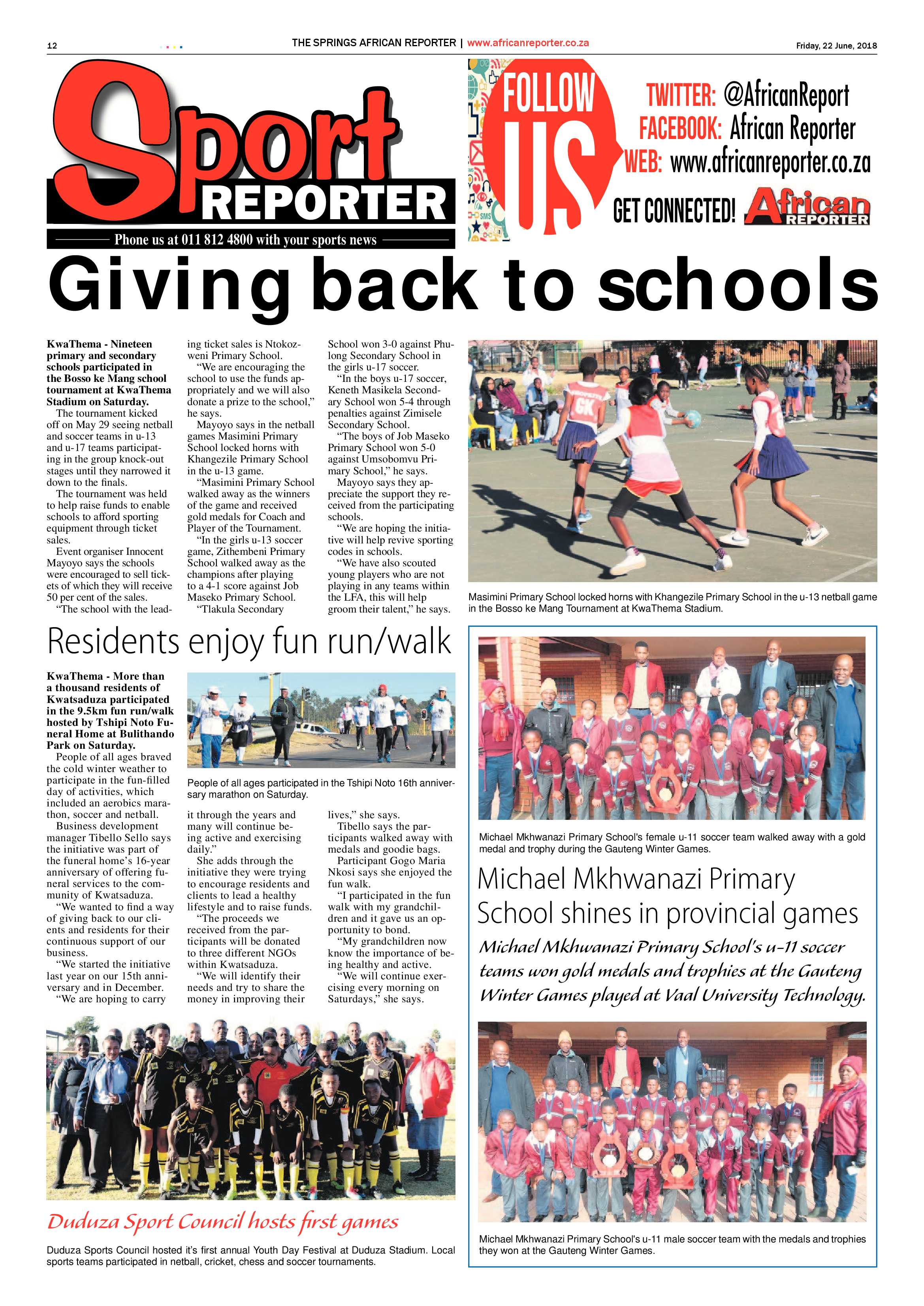 African Reporter 22 June 2018 page 12