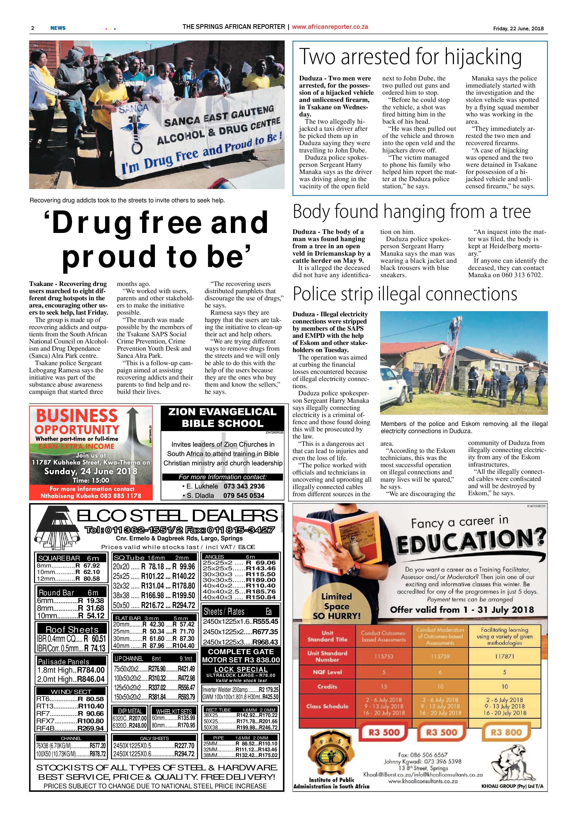 African Reporter 22 June 2018 page 2