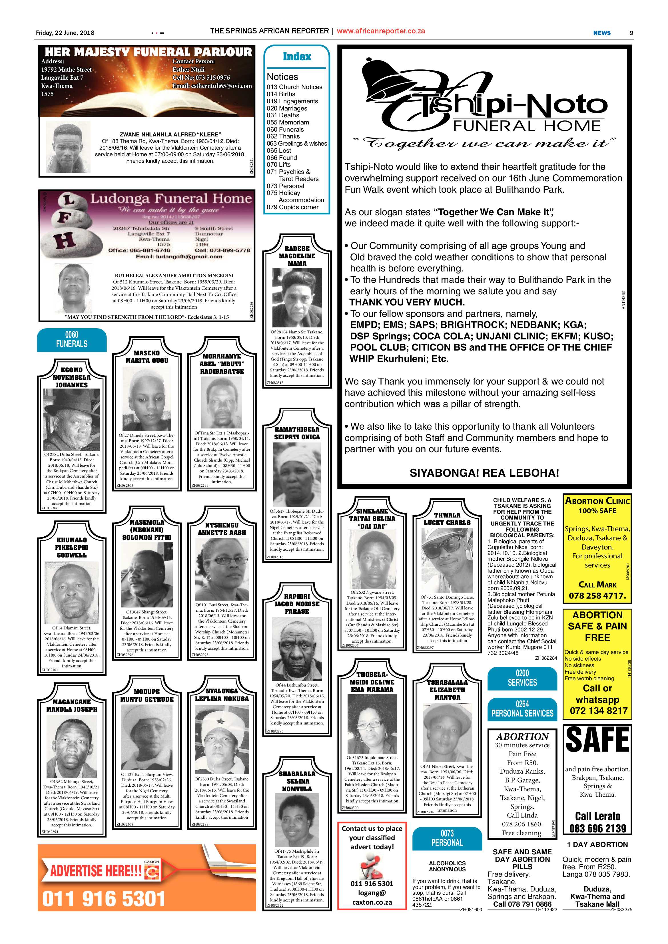 African Reporter 22 June 2018 page 9