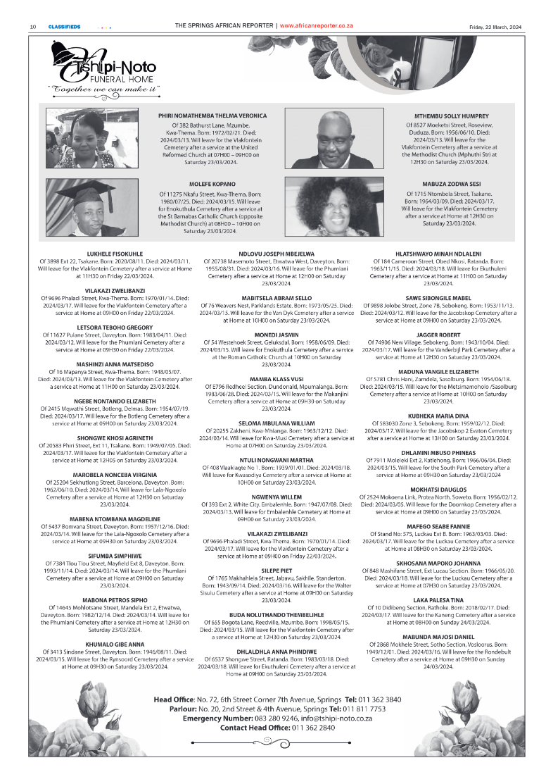 African Reporter 22 March 2024 page 10