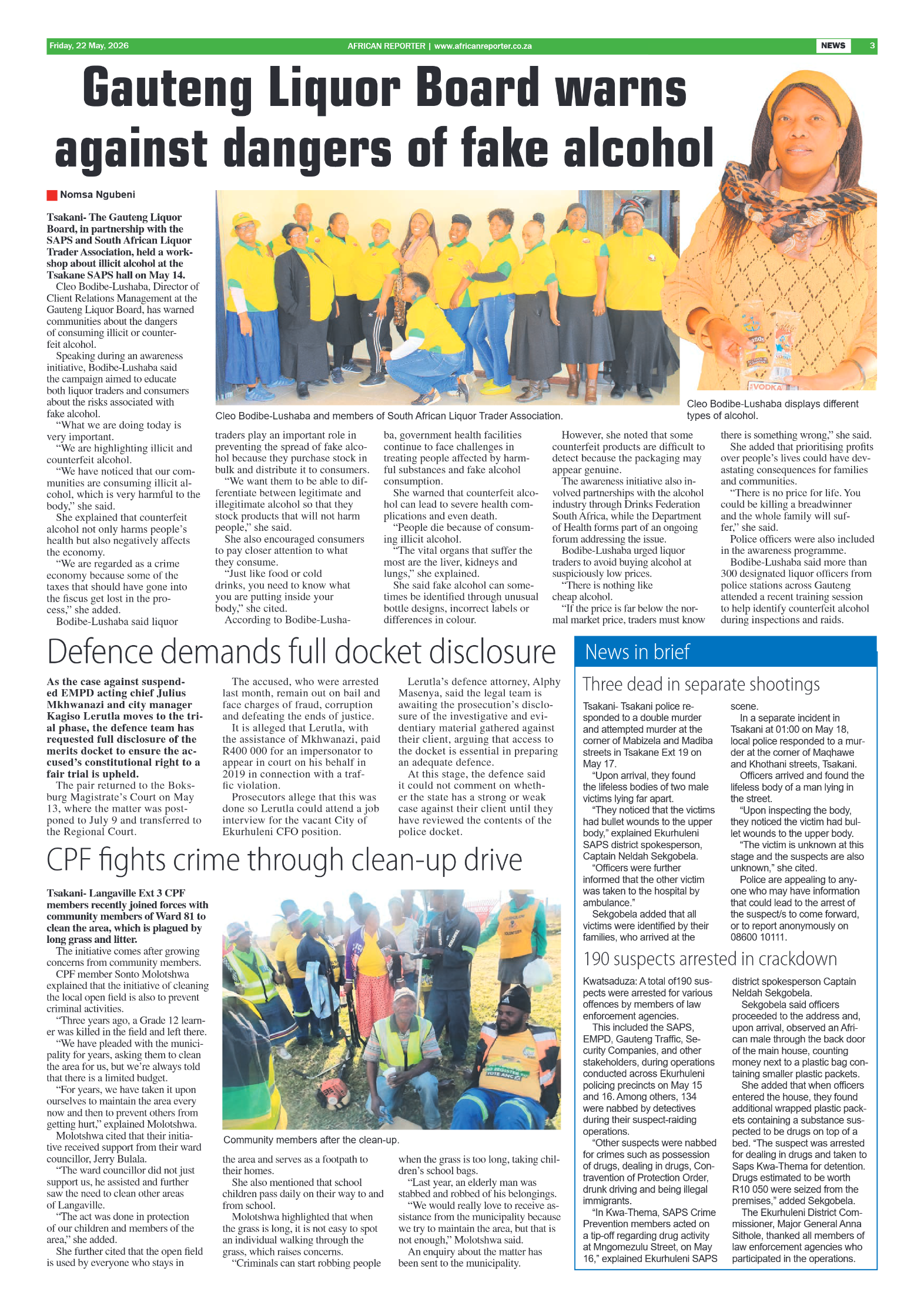 African Reporter 22 May 2026 page 3