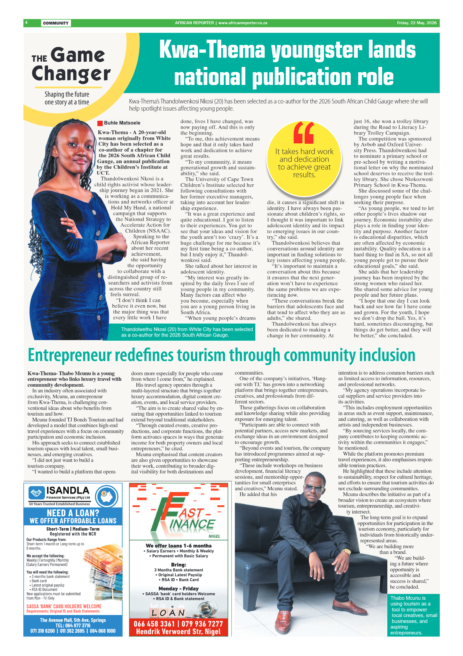 African Reporter 22 May 2026 page 4