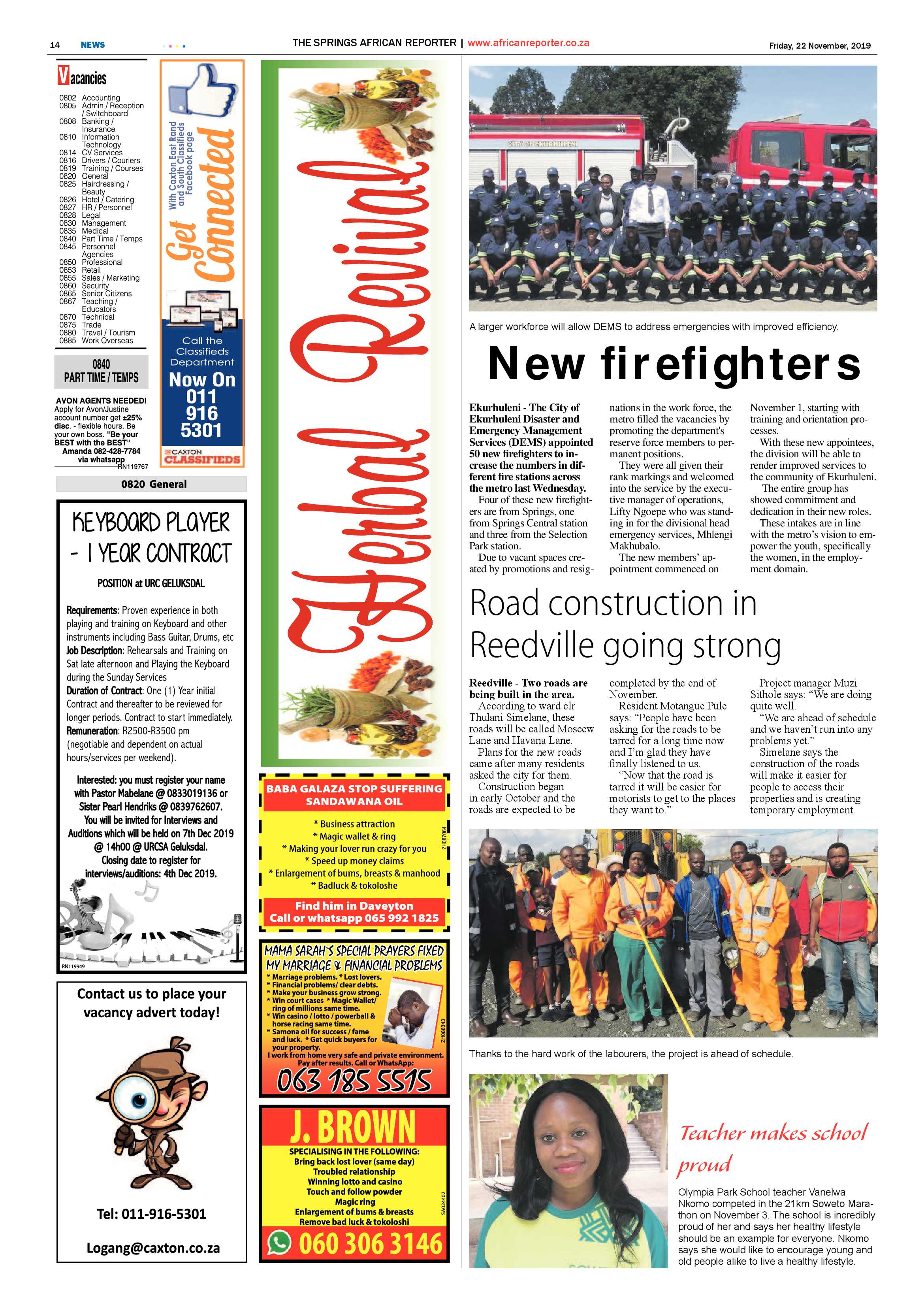 African Reporter 22 November 2019 page 14