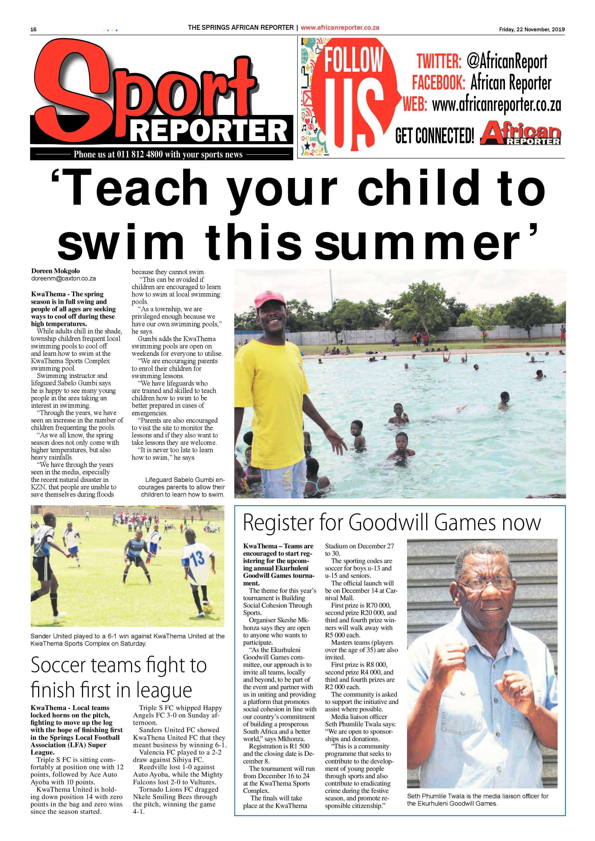 African Reporter 22 November 2019 page 16