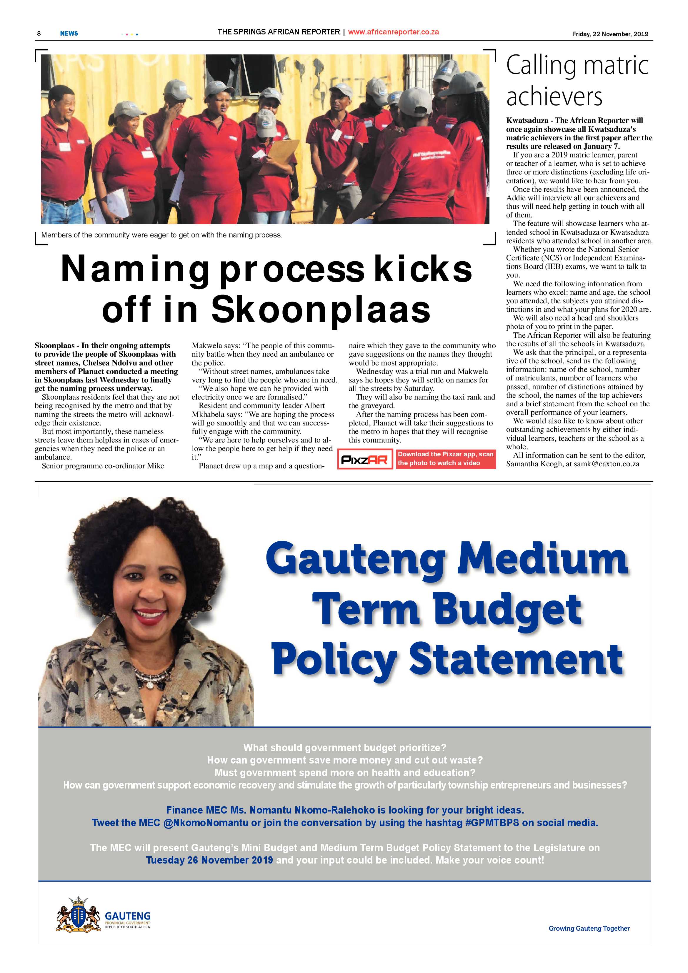 African Reporter 22 November 2019 page 8