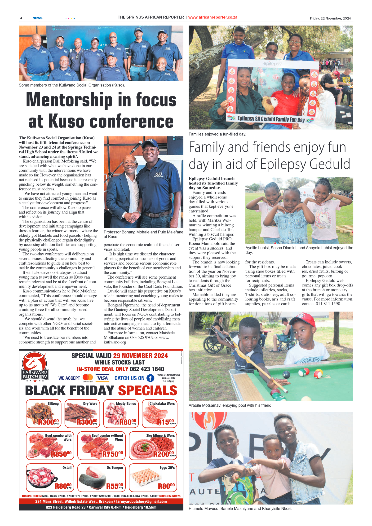 African Reporter 22 November 2024 page 4