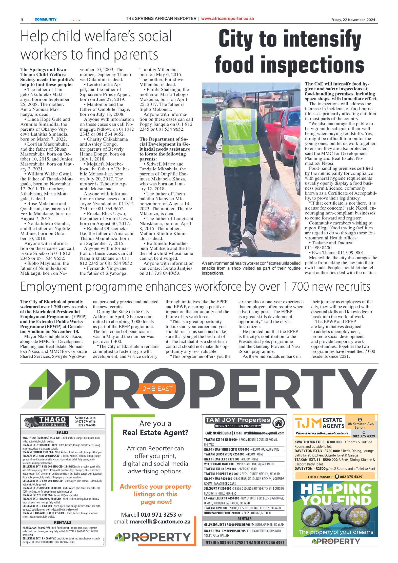 African Reporter 22 November 2024 page 8