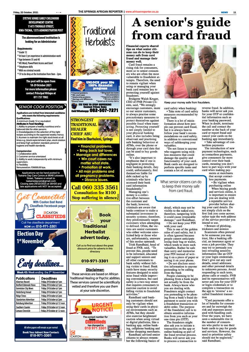 African Reporter 22 October 2021 page 11