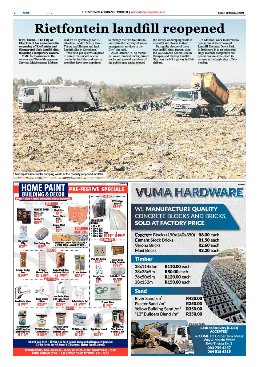 African Reporter 22 October 2021 page 2