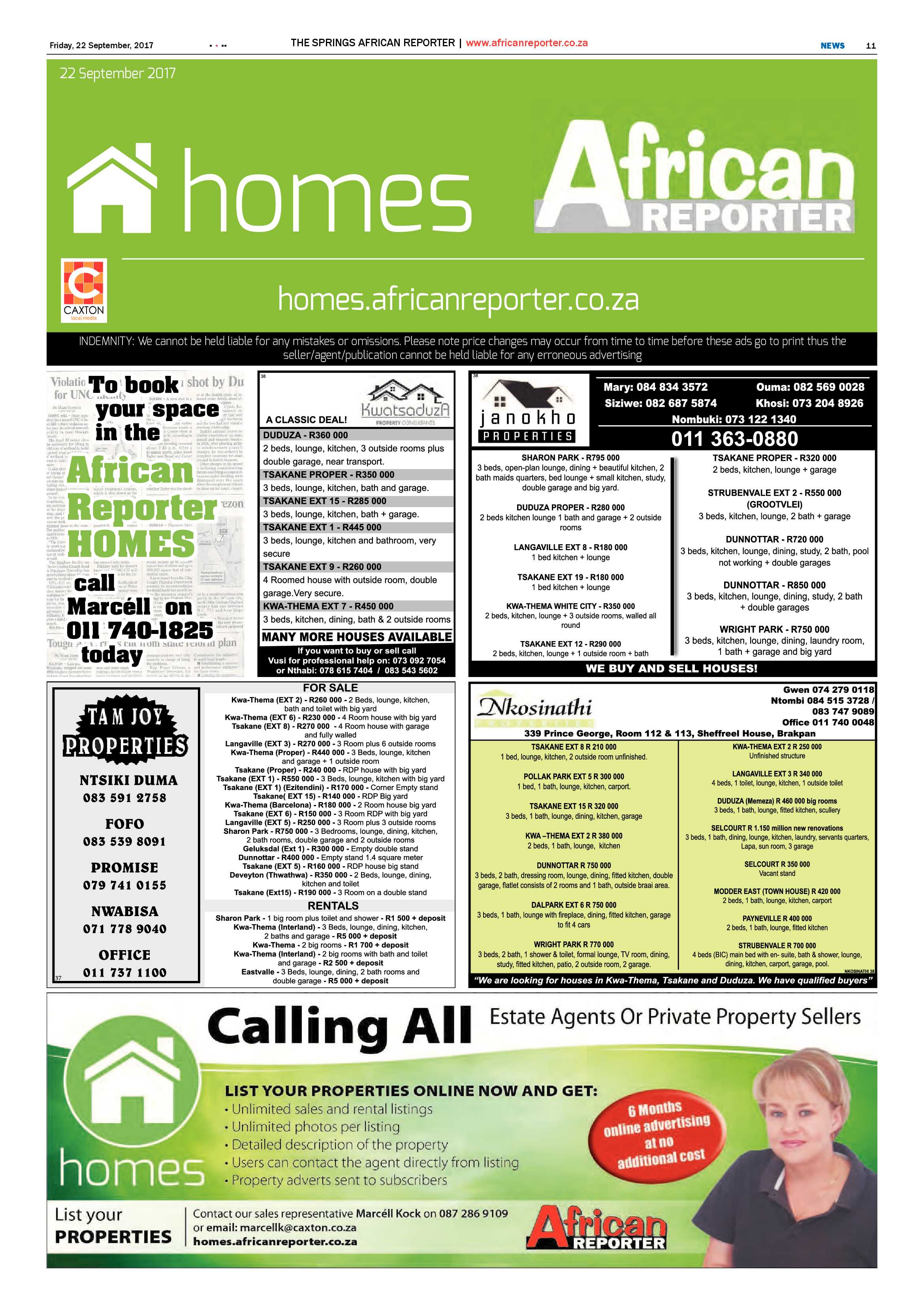 African Reporter 22 September 2017 page 11