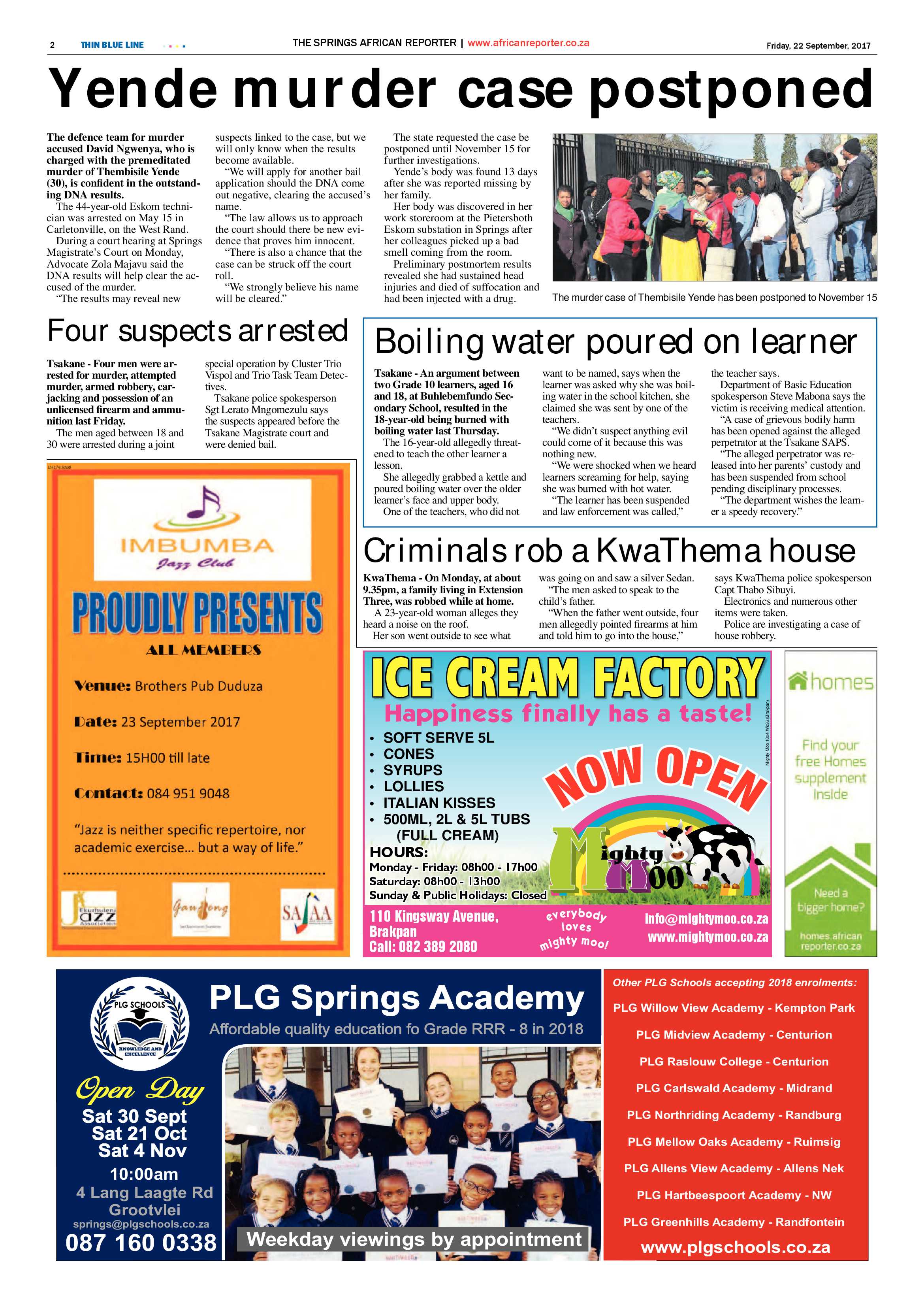 African Reporter 22 September 2017 page 2